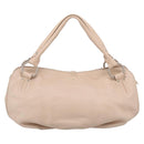 CELINE Bittersweet Tote Bag Leather Beige Silver Auth ka6791A-3