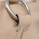 CELINE Bittersweet Tote Bag Leather Beige Silver Auth ka6791A-31