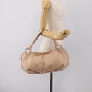 CELINE Bittersweet Tote Bag Leather Beige Silver Auth ka6791A-32