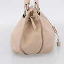 CELINE Bittersweet Tote Bag Leather Beige Silver Auth ka6791A-4
