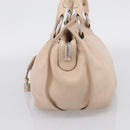 CELINE Bittersweet Tote Bag Leather Beige Silver Auth ka6791A-5