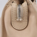 CELINE Bittersweet Tote Bag Leather Beige Silver Auth ka6791A-6