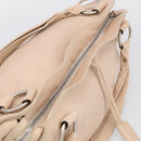 CELINE Bittersweet Tote Bag Leather Beige Silver Auth ka6791A-7