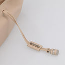 CELINE Bittersweet Tote Bag Leather Beige Silver Auth ka6791A-8