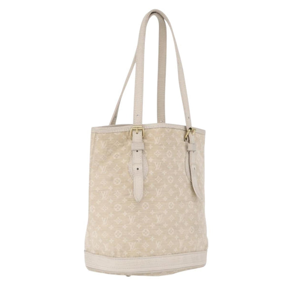 LOUIS VUITTON Monogram Mini Lin Bucket PM Shoulder Bag Dunne M95316 Auth ka6792