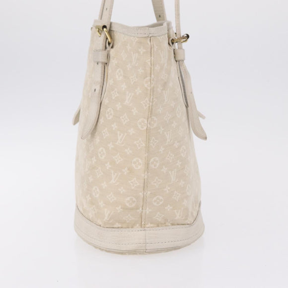 LOUIS VUITTON Monogram Mini Lin Bucket PM Shoulder Bag Dunne M95316 Auth ka6792