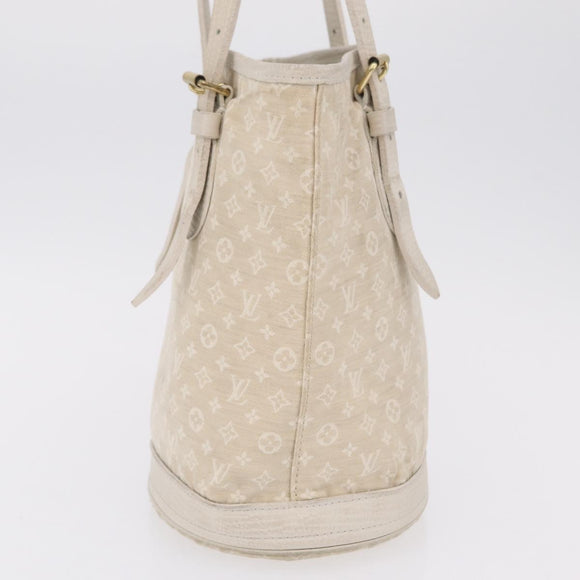 LOUIS VUITTON Monogram Mini Lin Bucket PM Shoulder Bag Dunne M95316 Auth ka6792