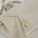 PRADA Hand Bag Leather 2way Beige Gold Auth ka6793A-17