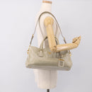 PRADA Hand Bag Leather 2way Beige Gold Auth ka6793A-34
