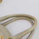 PRADA Hand Bag Leather 2way Beige Gold Auth ka6793A-9
