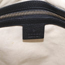 GUCCI Interlocking Shoulder Bag Leather Black Silver 322059 Auth ka6794V-17