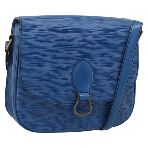 LOUIS VUITTON Epi Saint Cloud GM Shoulder Bag Toledo Blue M52195 LV Auth ka6795