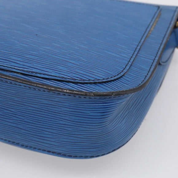 LOUIS VUITTON Epi Saint Cloud GM Shoulder Bag Toledo Blue M52195 LV Auth ka6795