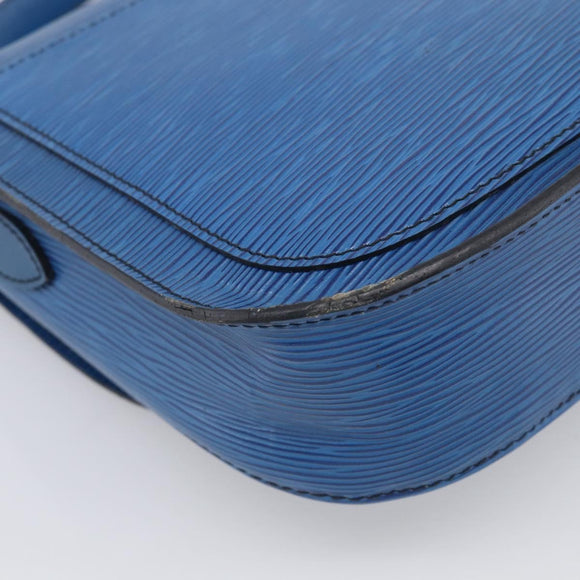LOUIS VUITTON Epi Saint Cloud GM Shoulder Bag Toledo Blue M52195 LV Auth ka6795