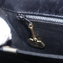 CELINE Horse Carriage Shoulder Bag Leather Black Gold Auth ka6798-25