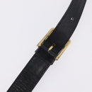CELINE Horse Carriage Shoulder Bag Leather Black Gold Auth ka6798-9