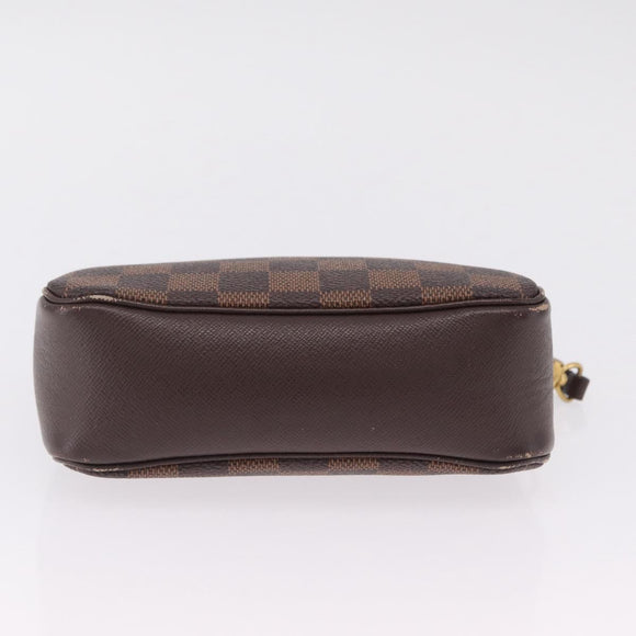 LOUIS VUITTON Damier Ebene Trousse Makeup Pouch N51982 LV Auth ka6799