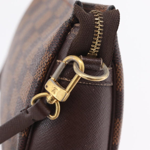 LOUIS VUITTON Damier Ebene Trousse Makeup Pouch N51982 LV Auth ka6799