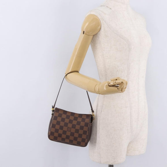 LOUIS VUITTON Damier Ebene Trousse Makeup Pouch N51982 LV Auth ka6799