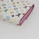 LOUIS VUITTON Multicolor Portefeuille Sarah Wallet White M93532 LV Auth ka680-15