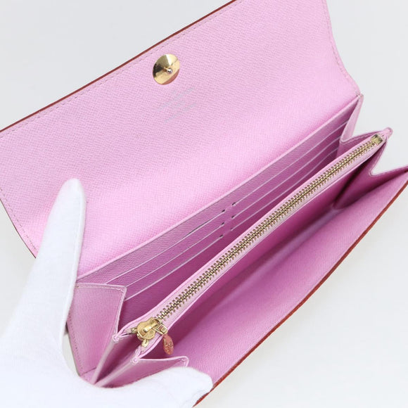 LOUIS VUITTON Multicolor Portefeuille Sarah Wallet White M93532 LV Auth ka680