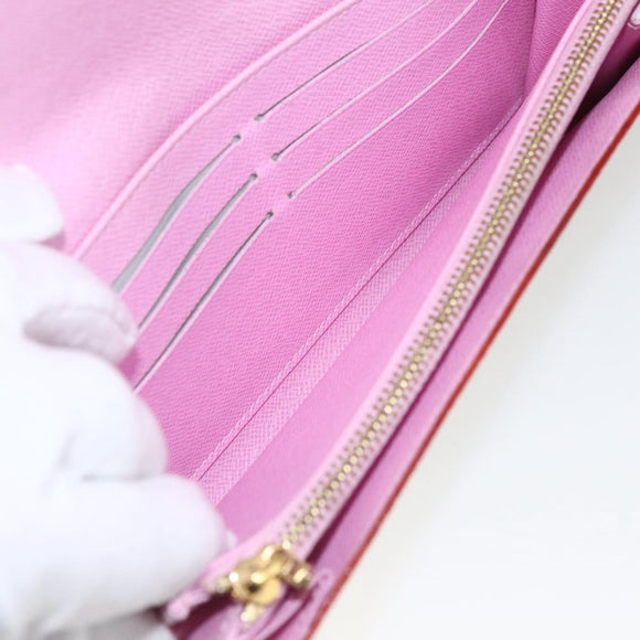 LOUIS VUITTON Multicolor Portefeuille Sarah Wallet White M93532 LV Auth ka680