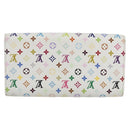 LOUIS VUITTON Multicolor Portefeuille Sarah Wallet White M93532 LV Auth ka680-2