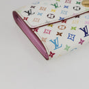 LOUIS VUITTON Multicolor Portefeuille Sarah Wallet White M93532 LV Auth ka680-14