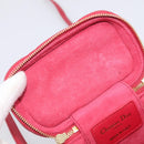 Christian Dior Canage Lady Dior Micro Vanity Bag Lamb Skin Red Gold Auth ka6800V-19