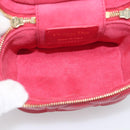 Christian Dior Canage Lady Dior Micro Vanity Bag Lamb Skin Red Gold Auth ka6800V-21