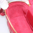 Christian Dior Canage Lady Dior Micro Vanity Bag Lamb Skin Red Gold Auth ka6800V-23
