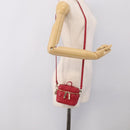 Christian Dior Canage Lady Dior Micro Vanity Bag Lamb Skin Red Gold Auth ka6800V-24