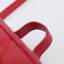Christian Dior Canage Lady Dior Micro Vanity Bag Lamb Skin Red Gold Auth ka6800V-8