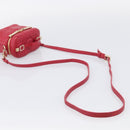 Christian Dior Canage Lady Dior Micro Vanity Bag Lamb Skin Red Gold Auth ka6800V-9