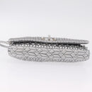 Miu Miu Matelasse Shoulder Bag Leather Silver Auth ka6801V-13