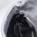 Miu Miu Matelasse Shoulder Bag Leather Silver Auth ka6801V-25