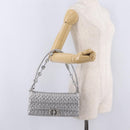 Miu Miu Matelasse Shoulder Bag Leather Silver Auth ka6801V-29
