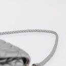 Miu Miu Matelasse Shoulder Bag Leather Silver Auth ka6801V-9