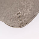 FENDI Celeria Shoulder Bag Leather Silver 8BT147 Auth ka6802A-14