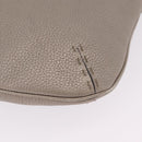 FENDI Celeria Shoulder Bag Leather Silver 8BT147 Auth ka6802A-15