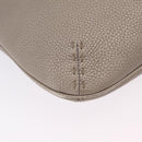 FENDI Celeria Shoulder Bag Leather Silver 8BT147 Auth ka6802A-16