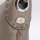 FENDI Celeria Shoulder Bag Leather Silver 8BT147 Auth ka6802A-18