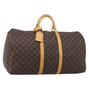 LOUIS VUITTON Monogram Keepall 55 Boston Bag M41424 LV Auth ka6805V-1