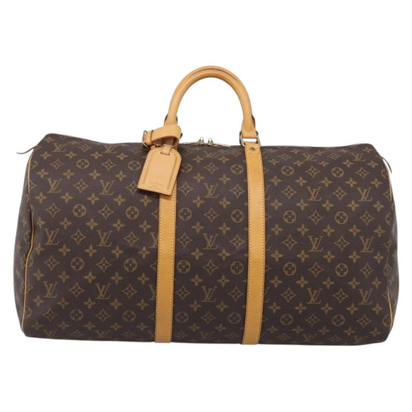 LOUIS VUITTON Monogram Keepall 55 Boston Bag M41424 LV Auth ka6805V