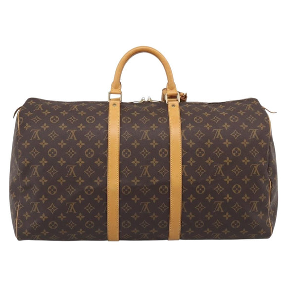 LOUIS VUITTON Monogram Keepall 55 Boston Bag M41424 LV Auth ka6805V