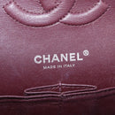 CHANEL Double Flap Chain Matelasse 25 Bag Caviar Skin Black CC Auth ka6806SAM-26