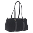 Salvatore Ferragamo Gancini Tote Bag Canvas Black Gold Auth ka6807-1