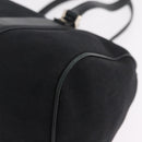 Salvatore Ferragamo Gancini Tote Bag Canvas Black Gold Auth ka6807-11