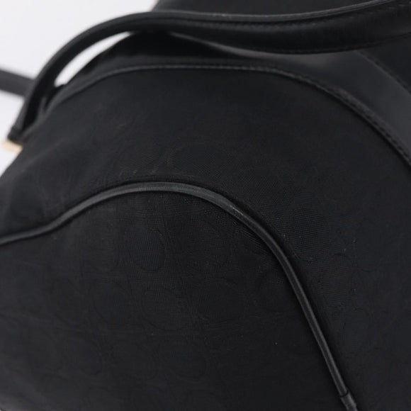Salvatore Ferragamo Gancini Tote Bag Canvas Black Gold Auth ka6807