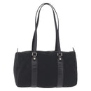 Salvatore Ferragamo Gancini Tote Bag Canvas Black Gold Auth ka6807-2